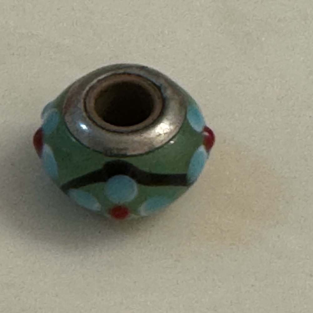 Pandora Green and Blue Bead Bracelet Charm